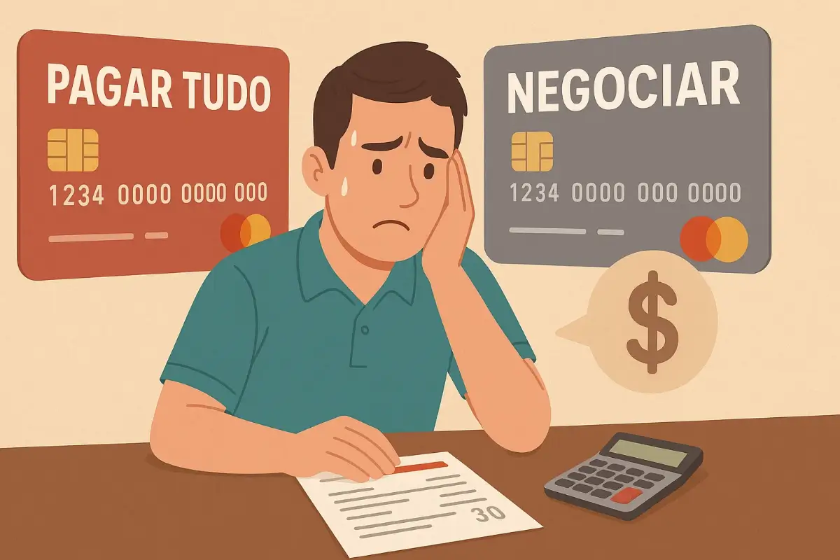 Pagar tudo ou negociar? O que vale mais a pena para sair do sufoco