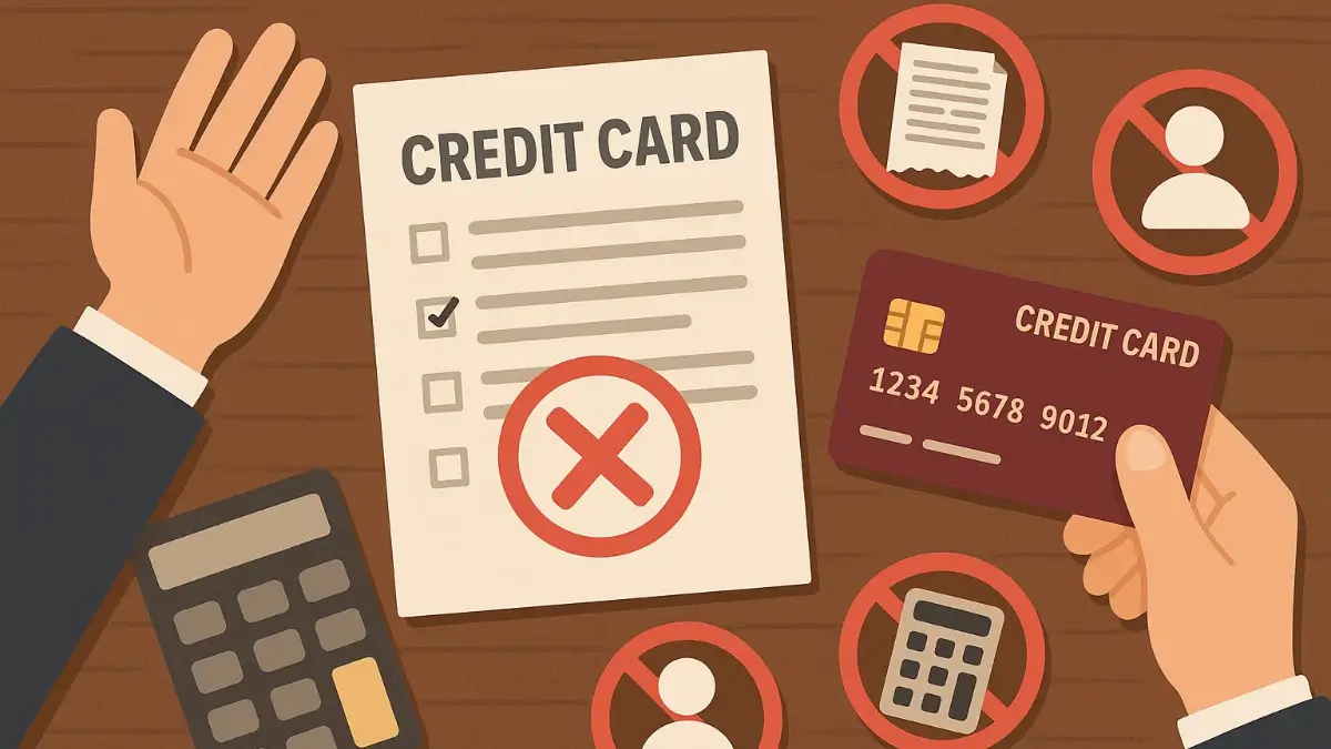 5 erros que fazem seu pedido de cartão de crédito ser negado