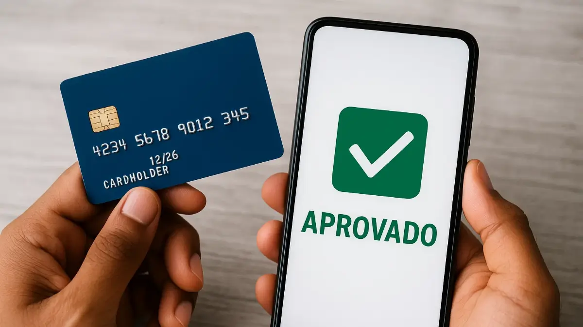 Qual cartão aprova limite na hora para negativado?